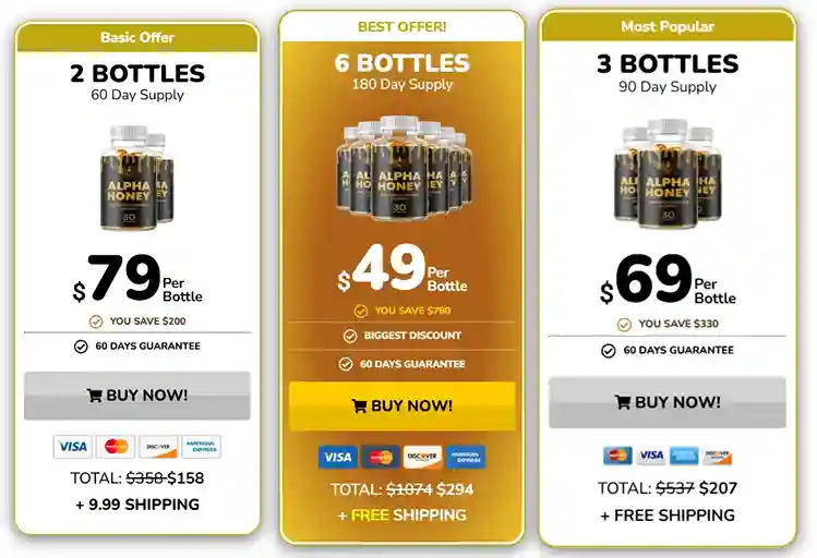 Alpha Honey pricing packages
